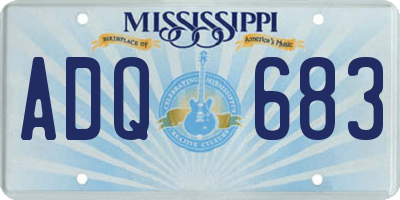 MS license plate ADQ683