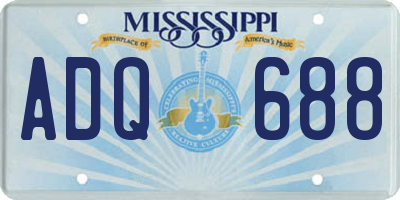 MS license plate ADQ688