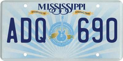MS license plate ADQ690