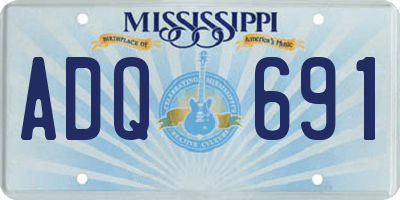 MS license plate ADQ691