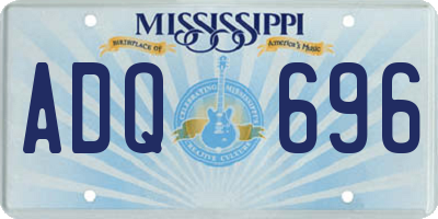 MS license plate ADQ696