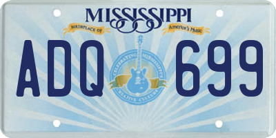 MS license plate ADQ699