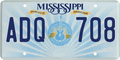 MS license plate ADQ708