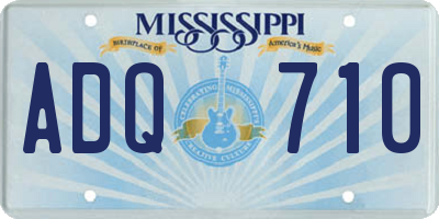 MS license plate ADQ710