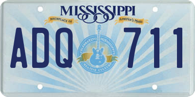 MS license plate ADQ711