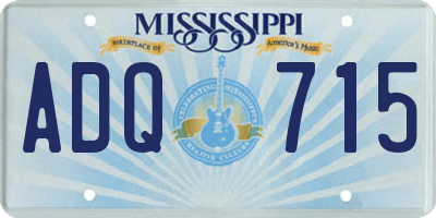 MS license plate ADQ715