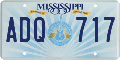 MS license plate ADQ717