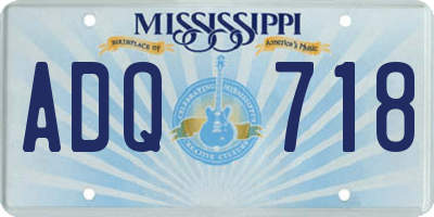 MS license plate ADQ718