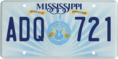 MS license plate ADQ721