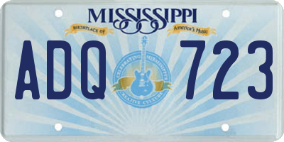 MS license plate ADQ723