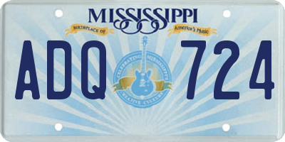 MS license plate ADQ724