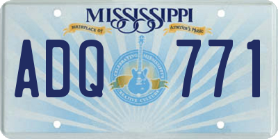 MS license plate ADQ771