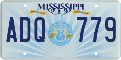 MS license plate ADQ779