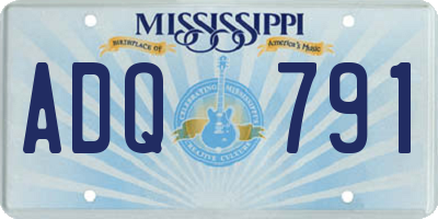 MS license plate ADQ791