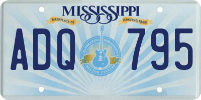 MS license plate ADQ795