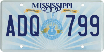 MS license plate ADQ799