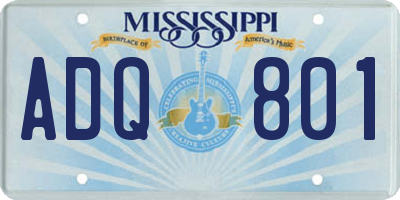 MS license plate ADQ801