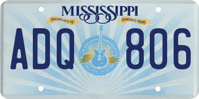 MS license plate ADQ806