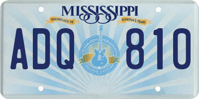 MS license plate ADQ810