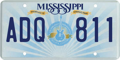 MS license plate ADQ811