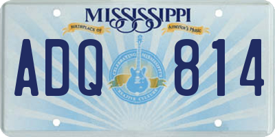 MS license plate ADQ814