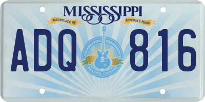 MS license plate ADQ816