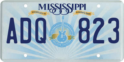 MS license plate ADQ823
