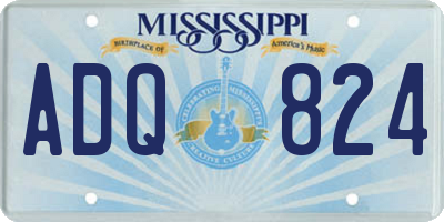 MS license plate ADQ824