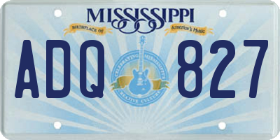 MS license plate ADQ827