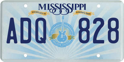 MS license plate ADQ828