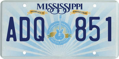 MS license plate ADQ851