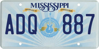 MS license plate ADQ887