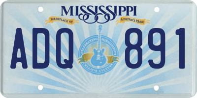 MS license plate ADQ891