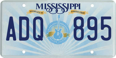 MS license plate ADQ895
