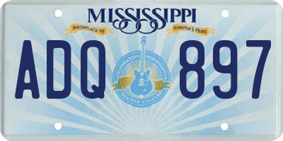 MS license plate ADQ897