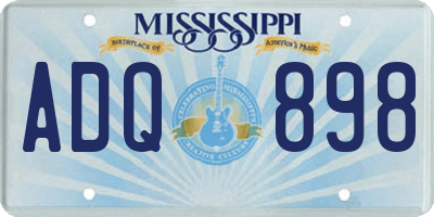 MS license plate ADQ898