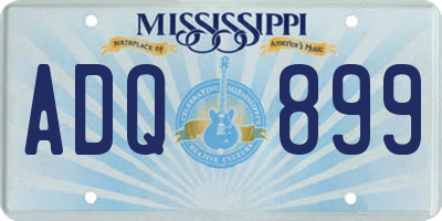 MS license plate ADQ899