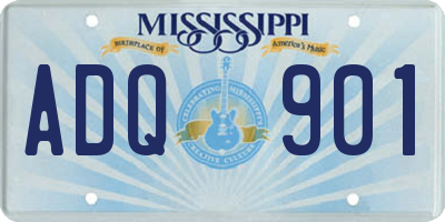 MS license plate ADQ901