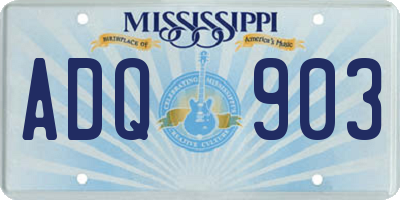 MS license plate ADQ903
