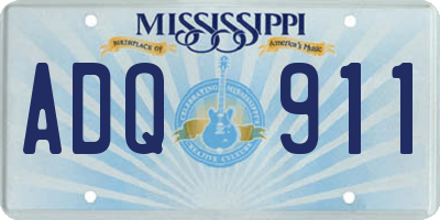 MS license plate ADQ911