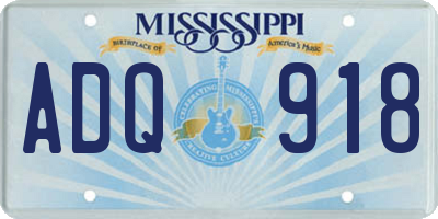 MS license plate ADQ918