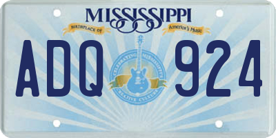 MS license plate ADQ924