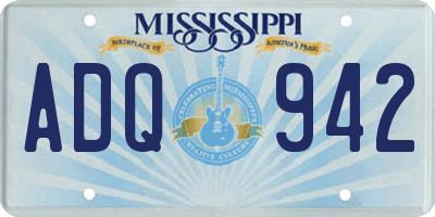 MS license plate ADQ942