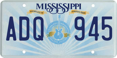 MS license plate ADQ945