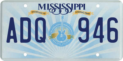 MS license plate ADQ946