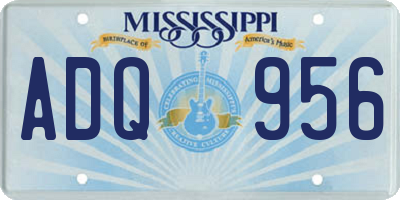 MS license plate ADQ956