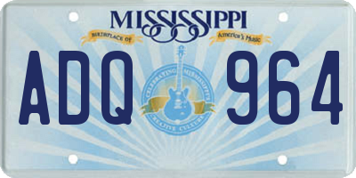 MS license plate ADQ964