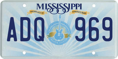 MS license plate ADQ969