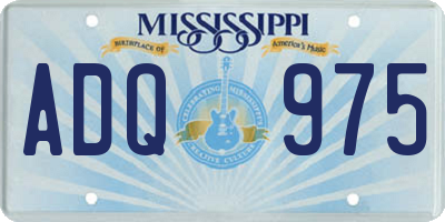 MS license plate ADQ975