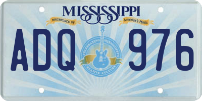 MS license plate ADQ976